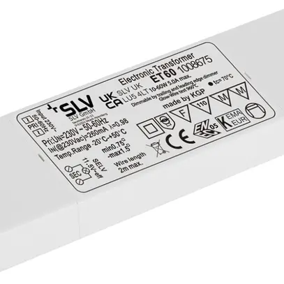 Alimentation LED SLV 3…60W 12V 260…5000mA VAR 106×33×22mm 