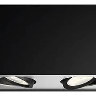 Spot LED Philips WarmGlow 9W 1000lm 2200…2700K 40° 206×102mm noir 2×Spot 