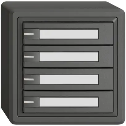 Poussoir KNX RGB AP EDIZIO.liv SNAPFIX® capteur temp.RGB-LED étiqu.4×com.1T grf 