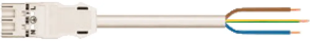 Cavo di raccordo WINSTA MIDI 3×1.5mm² 16A 250V 1m cod.A spina/libera bianco 