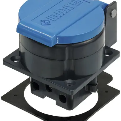 Prise INC Steffen T13 IP55 10A 250V, anthracite/couvercle bleu clair 