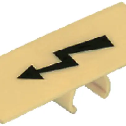 Couverture protectrice jaune avec éclair noir, pour borne 50mm² 