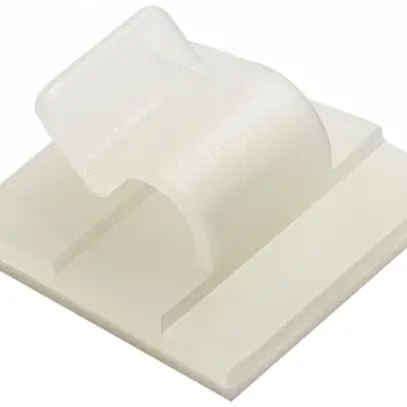 Zoccolo Plica autoadesivo per fascetta basico 19×19mm trasparente 