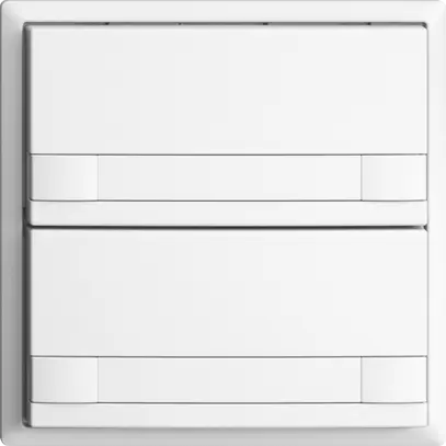 Poussoir univ. ENC 2×2t bornes à vis EDIZIOdue blanc, avec papier 