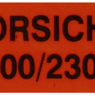 Klebeschild (Vorsicht 380/220V) 60×20mm 