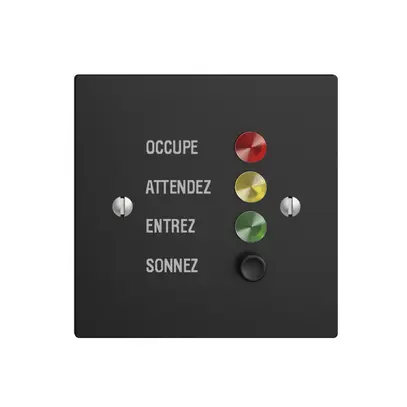 Station de porte EDIZIOdue noir pour signaux d'appel 