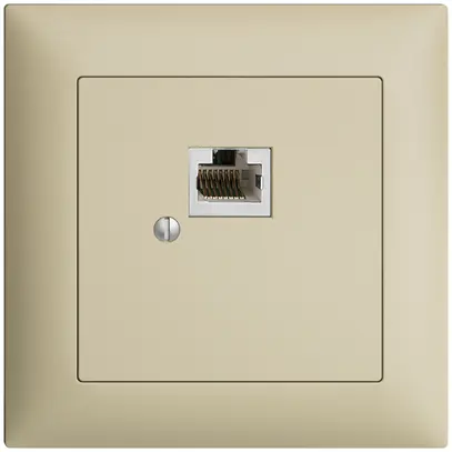 Scatola INC 1×RJ45/s 8P EDIZIOdue vanille, R&M swissline 