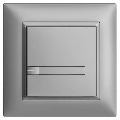 UP-KNX-Taster RGB EDUE FMI, 250mW, m.RGB-LED, m.Papier., 1×Taste, 1×Tastenb., si 