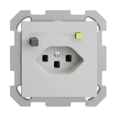 Prise ENC EDIZIOdue T23 FI 30mA FM, gris clair 