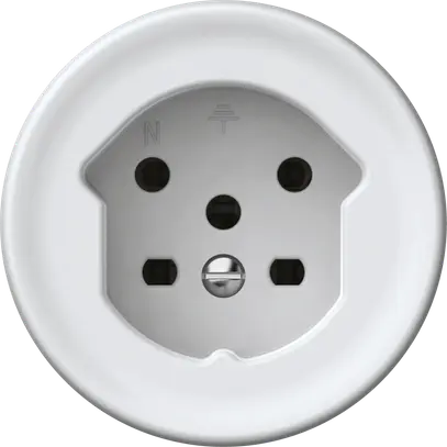 Presa origin 1×tipo 15 10A 230V 60×60mm bianco 