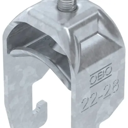 Fixation rapide BET 2056 pied à U métal 22…28mm 1×câble acier Zn-ch-im 