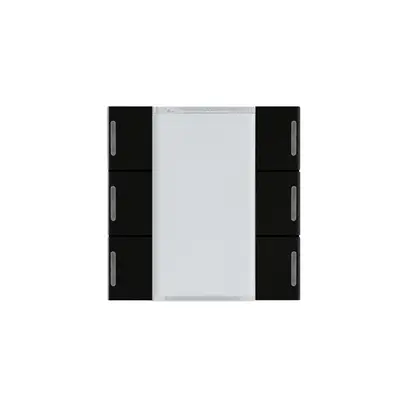 Faccia pulsante Hager basico KNX sestuplo LED nero 45×45mm 