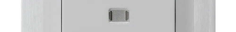 Pulsante luminoso INC kallysto A-R/2P grigio chiaro con piastra di fissaggio 