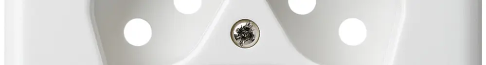Placca di copertura basico 3×tipo 13/1 bianco con protezione bambini 