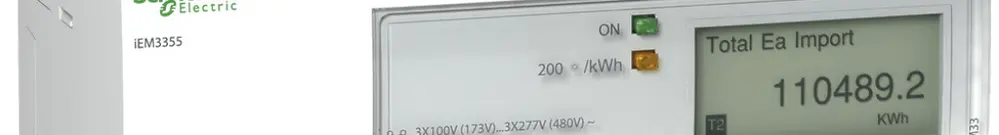 Compteur d'énergie AMD Schneider Electric iEM3355 MID 3P+N 125A Modbus imp./exp. 