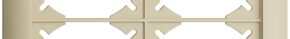 Cadre de recouvrement EDIZIOdue 2×2 vanille 