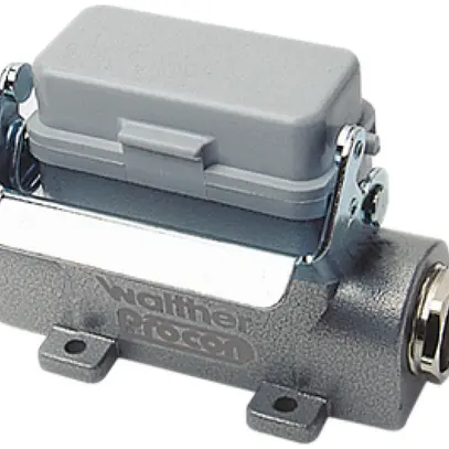 Scatola di base Walther PROCON T701710MS, raccordo 2×M20, coperchio, H=52mm, Al 