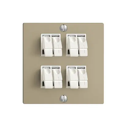 Prise audio EDIZIOdue F 4×sand borne à étrier pour 4 haut-parleurs 