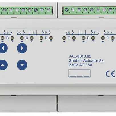 Attuatore per persiana KNX AMD MDT JAL-0810.02 8-can 8A 300W 230VAC 8UM 