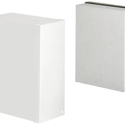 Embout de fermeture tehalit FWK 90 E60/E30 100×160mm, blanc traffic 