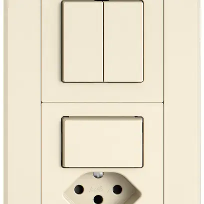 Combinazione INC EDIZIO.liv SNAPFIX® 2×1 156×96mm sch 1/3+3/1L+sch 3/1L+T13 cr 