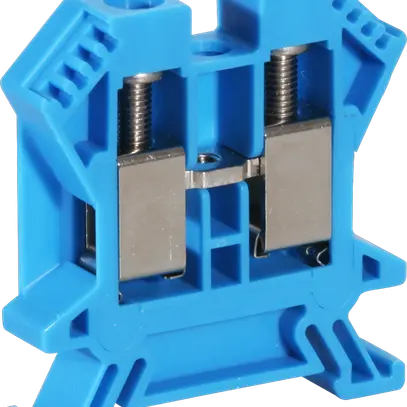 Morsetto di passaggio componibile Woertz 6…16mm² 76A 1000V vite 2×1 DIN 35mm bl 