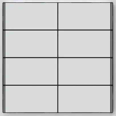 Pulsante KNX KAL 8×tasti 8×punti azionamento LED bianco 