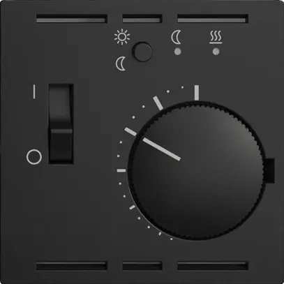 Termostato ambiente INC EDIZIOdue nero con sonda e orologio 