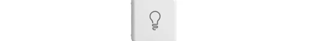 Pulsante 1/4 INC Sdue Wiser simbolo luce bianco 