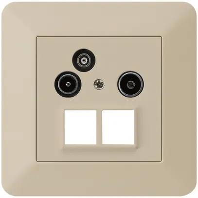 Prise pour antenne ENC R/TV/données kallysto.trend HMS 2GHz 10.5db beige 