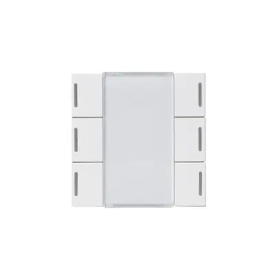 Faccia pulsante Hager basico KNX sestuplo LED bianco 45×45mm 