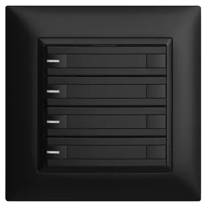 Poussoir KNX RGB ENC EDUE FMI, 250mW, a.LED RGB, papier, 4×pouss., C.2×T., no 