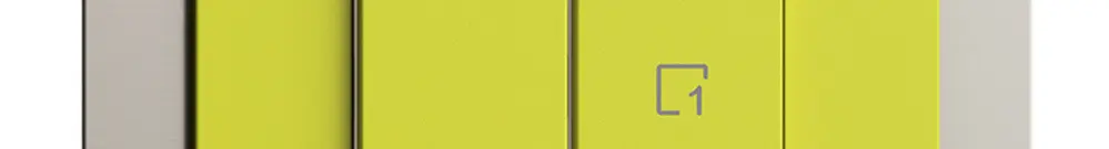 Stazione secondaria INC 1K/2T per interruttore scena Edue Wiser lemon 