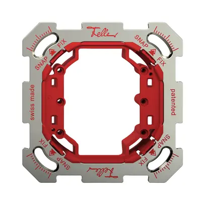 Support de montage ENC Feller pour poussoirs KNX SNAPFIX® avec plaque d.fixation 