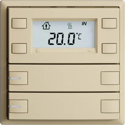 Pulsante RTH INC KNX 2×EDIZIOdue F vanille, con LED RGB 