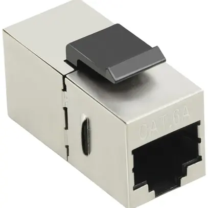 Module RJ45 VALUE, Keystone, cat.6A/s f/f, argent 