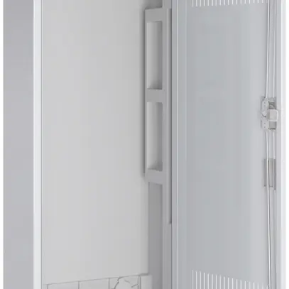 Coffret vide AP Pragma a.porte a.fentes blanc 1 champ 5 rangées 300×800×160mm 