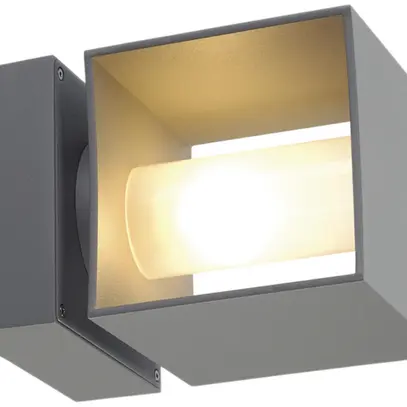 Lampada a muro SQUARE TURN QT14 42W IP44 grigio argento 