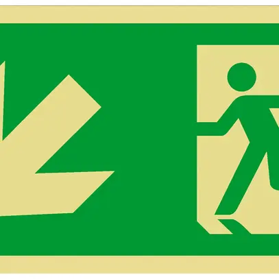 Pannello di segnalazione d'emergenza AWAG freccia verso sinistra il basso 300mm 