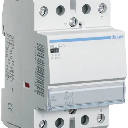 Contattore AMD Hager 24VAC 2 chiusura 0 apertura 40A 3UM 