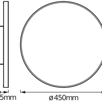 Plafonnier LED LDV PLANON FRAMELESS RD 28W 2700lm Ø450mm 3000K blanc 