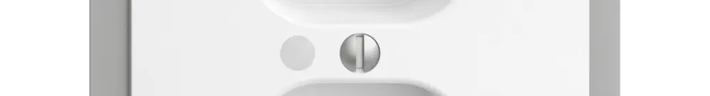 Presa INS EDIZIOdue 2×T13 bianco, con LED verde 