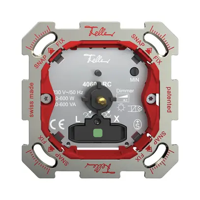 Variateur ENC Feller SNAPFIX® lum.vt coupure phase desc.20…600W/20…600VA 