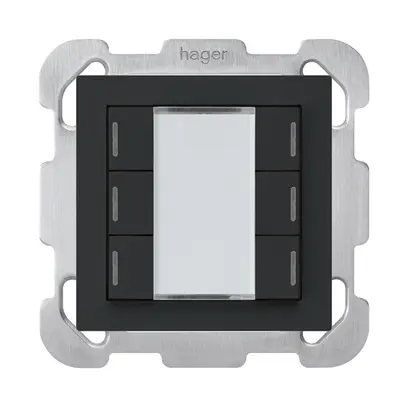 UP-Taster kallysto B KNX 6× RGB LED s/e-link schwarz 