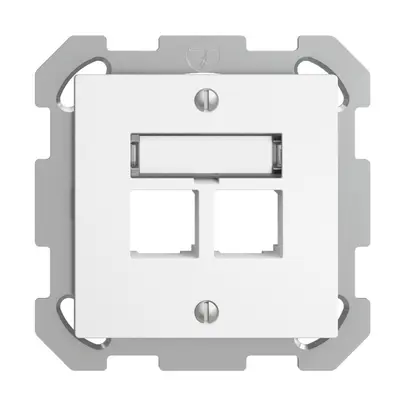 UP-Montageset S-One EDIZIOdue FM für 2×RJ45 gerade, weiss 