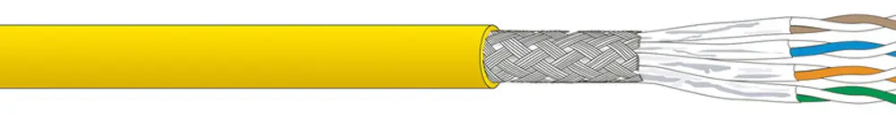 Câble informatique Dätwyler CU 7702 4P S/FTP cat.7 AWG26 FRNC/LSZH Dca jaune 