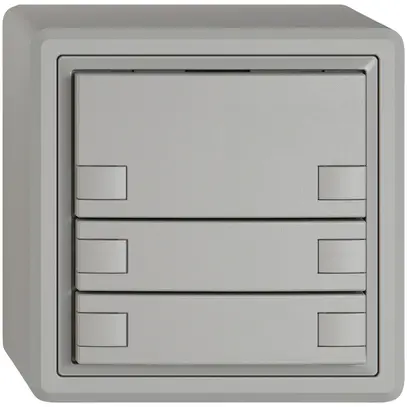 Pulsante KNX RGB AP EDIZIO.liv SNAPFIX® sensore temp.s.LED 3× com.2T grc 