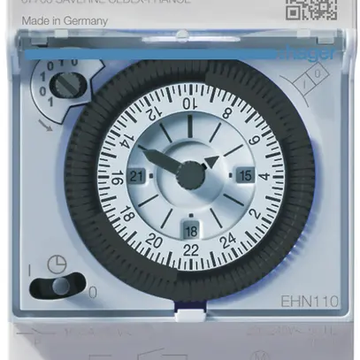 Interrupteur horaire jour.AMD Hager analogique s.réserve de marche, 1C 16A 3UM 