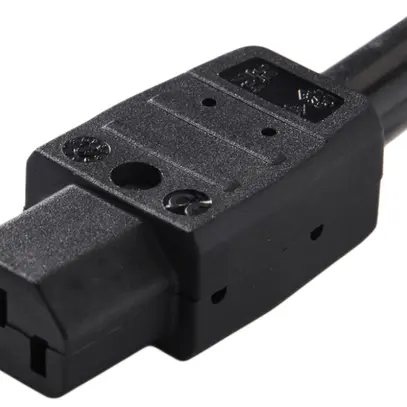 Presa d'apparecchi tipo C13 (F) ELBRO 10A 230VAC dritto max.70°C nero IP20 