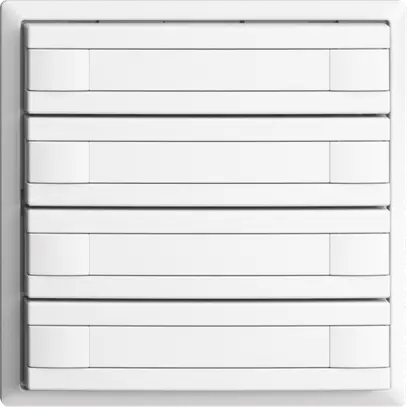 Poussoir ENC KNX 8× EDIZIOdue blanc RGB sans LED avec insert papier 